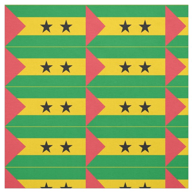 Sao Tome och Principe flagga Tyg (Provkarta)