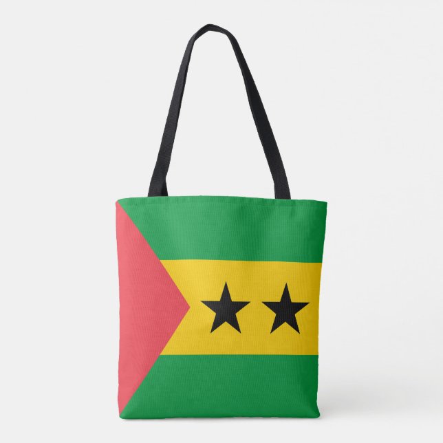 Sao Tome och Principe flagga Tygkasse (Baksida)