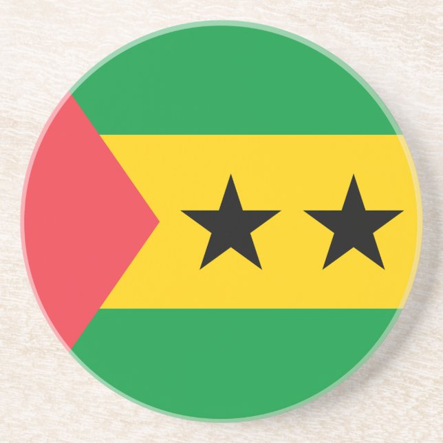 Sao Tome och Principe Flagga Underlägg (Framsidan)