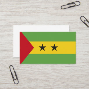 Sao Tome och Principe flagga Visitkort