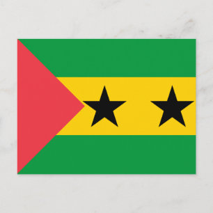 Sao Tome och Principe flagga Vykort