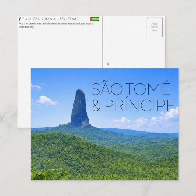 São Tomé och Príncipe Resebrevkort Vykort (Fram/baksida)