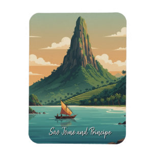 São Tomé och Príncipe vykort Magnet