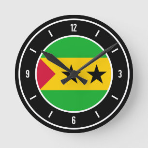 São Tomé och Príncipes Elegant för Flagga Rund Klocka