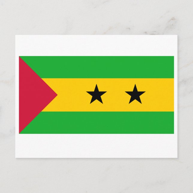 São Tomé och Príncipes vykort för Flagga (Framsida)