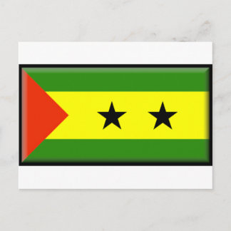 Sao Tome Principe Flagga Vykort