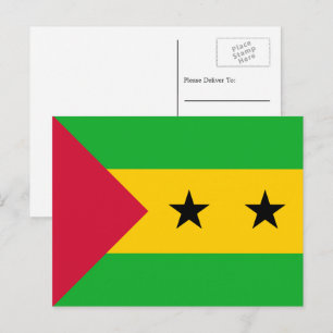 São Toméanska flaggan, Flagga för São Tomé och Prí Vykort