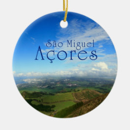 SaoMiguel ö Azores Julgransprydnad Keramik