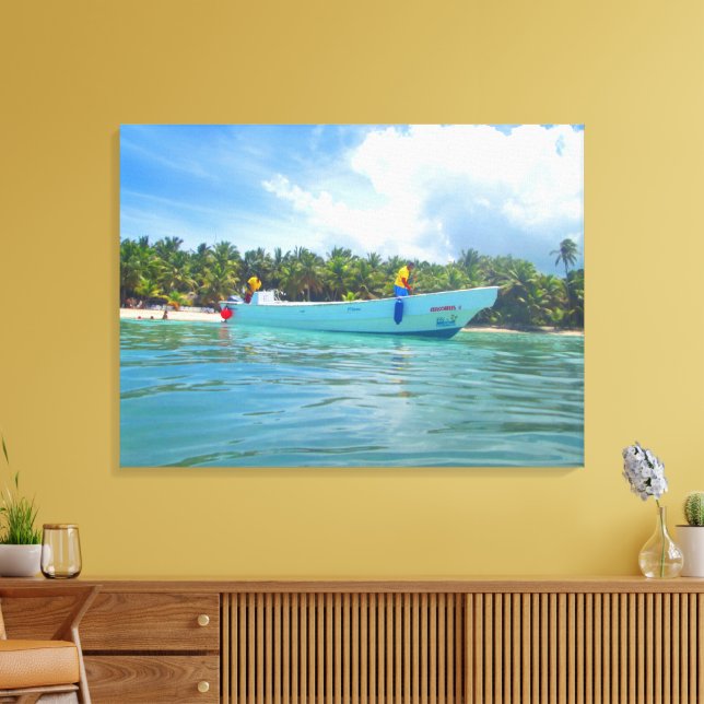 SAONA ISLAND #2 PÅ CANVAS 20 "x 16" (Insitu (Vardagsrum))