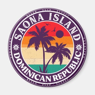 Saona Island Dominikanska republiken - Retro 60-ta Magnet