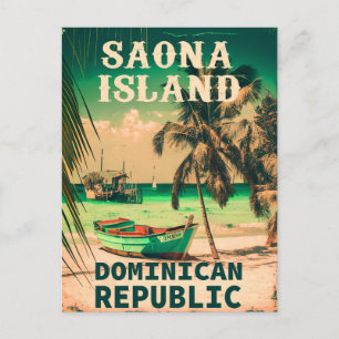 Saona Island Dominikanska republiken - Retro 60-ta Vykort