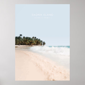 Saona Island, Dominikanska republiken Travel Artwo Poster