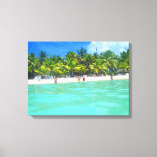 SAONA STRAND PÅ DUK 20 "x 16" Canvastryck