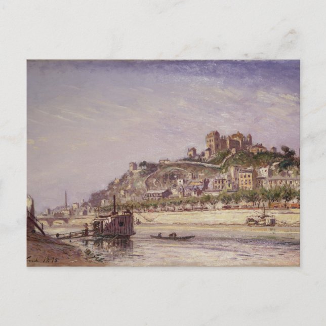 Saone i Lyon, 1875 Vykort (Framsida)