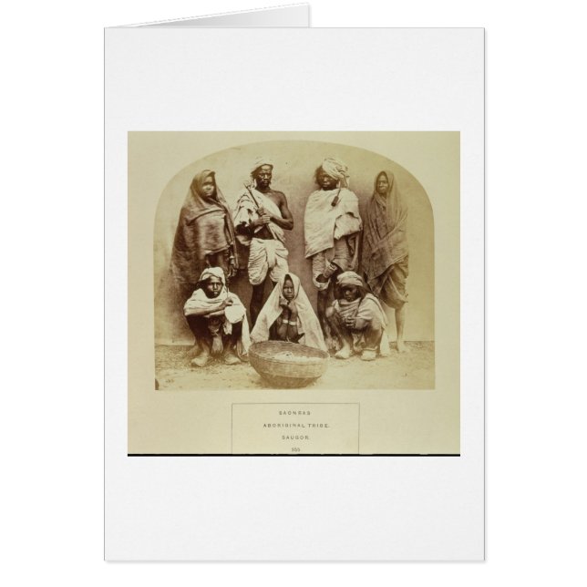 Saonras en Aboriginal stam från Saugor, central Hälsningskort (Framsidan)