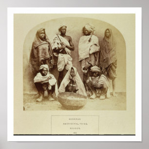 Saonras, en aboriginstam från Saugor, centrala Poster