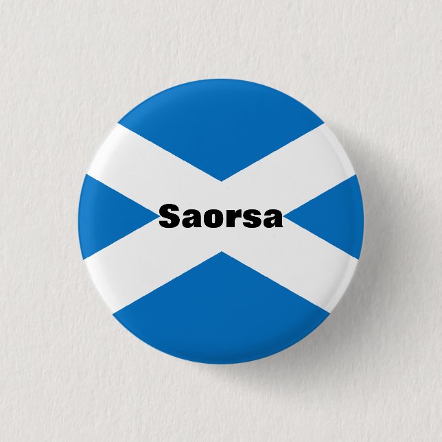 Saorsa Gaelicfrihet Skottland Pinback Knapp (Framsida)