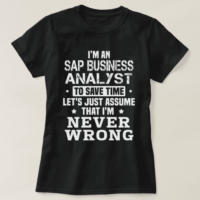 SAP Business Analyst T Shirt (Design framsida)