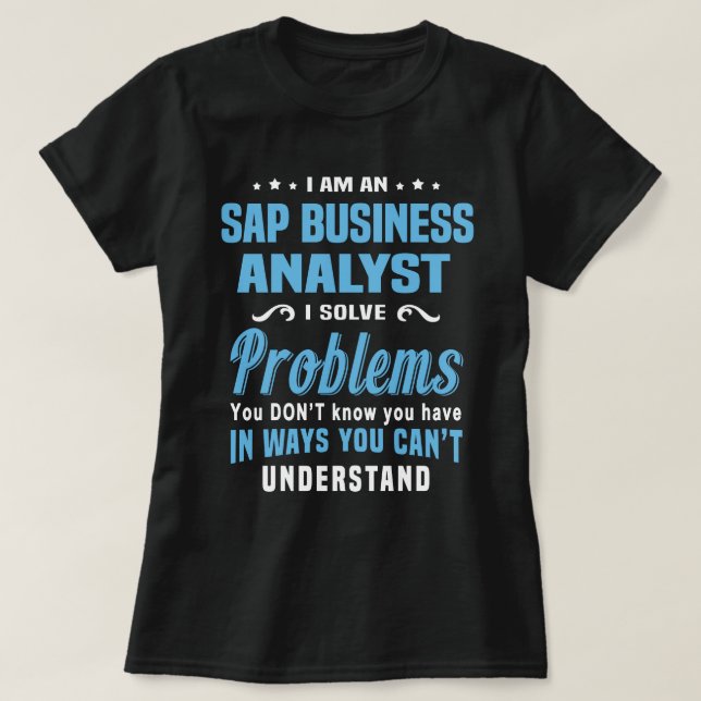 SAP Business Analyst T Shirt (Design framsida)