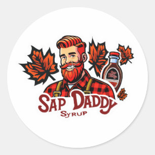 Sap pappa Sticker Runt Klistermärke