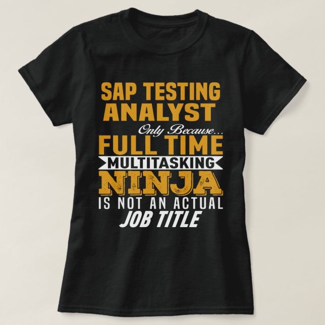 SAP-testanalytiker T Shirt (Design framsida)