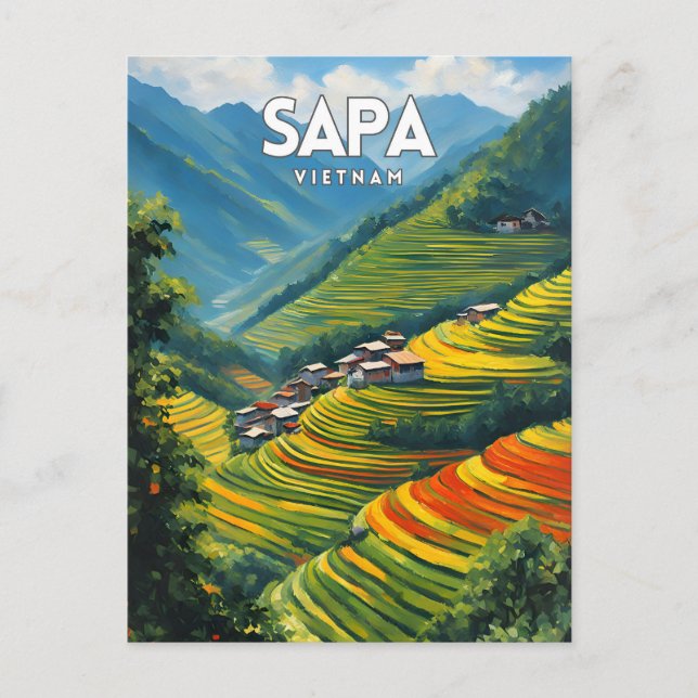 Sapa Vietnam Resevykort Vykort (Framsida)