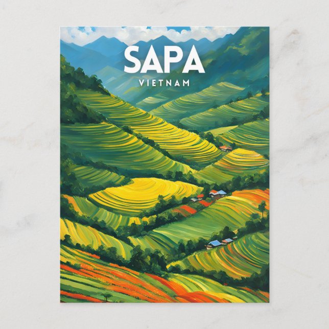 Sapa Vietnam Vykort (Framsida)