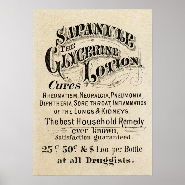 SAPANULE GLYCERIN-PLATS POSTER (Framsidan)