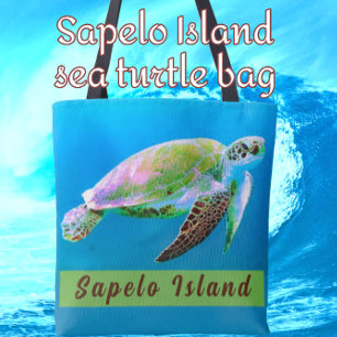 Sapelo Georgia Majestic Sea Turtle Tygkasse