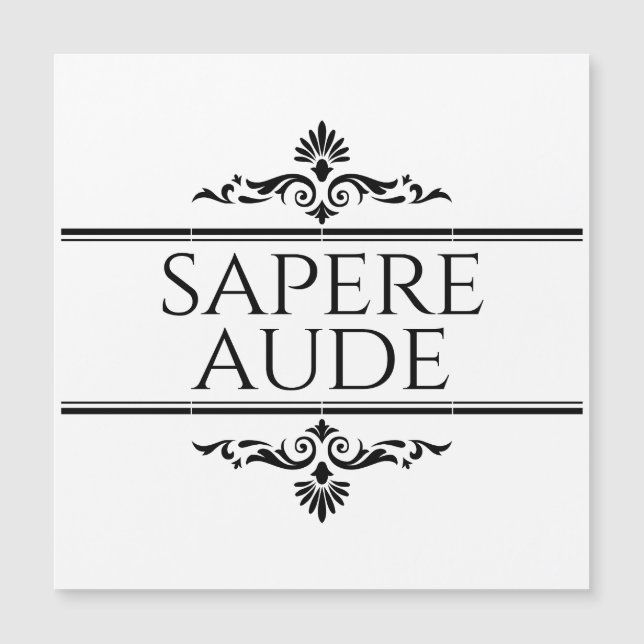 Sapere Aude (Framsida)