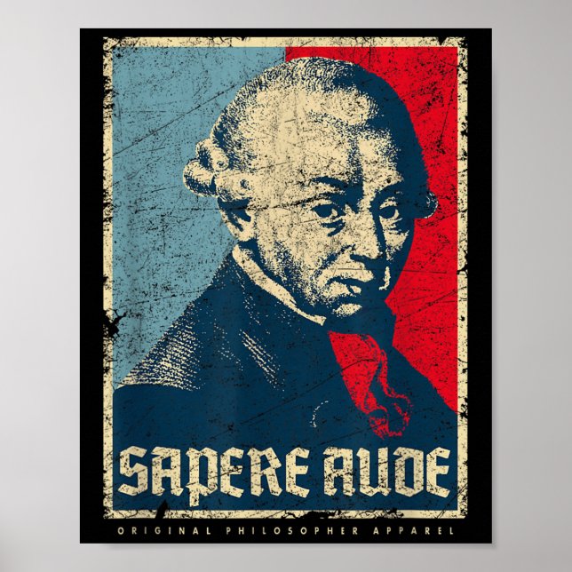 Sapere Aude Immanuel Kant Transcendental Philosoph Poster (Framsidan)