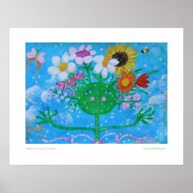 Saphire's Lycklig Thoughts Poster (Framsidan)