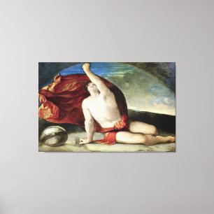 Sapiente con Compasso e Globo Fine Art Canvas