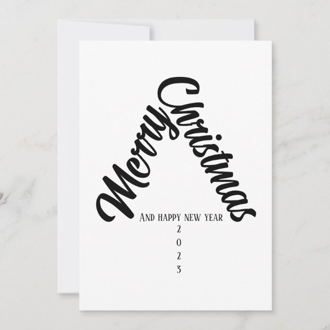 sapin de noël avec des mots julkort (Framsida)