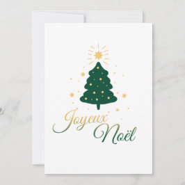 Sapin de Noël doré et vert : style festif Julkort