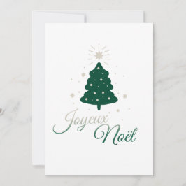 Sapin en argent et vert : sobriété et élégance julkort
