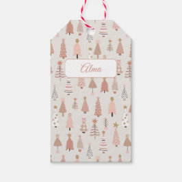 Sapin Noël Rose Scandinave Presentetikett