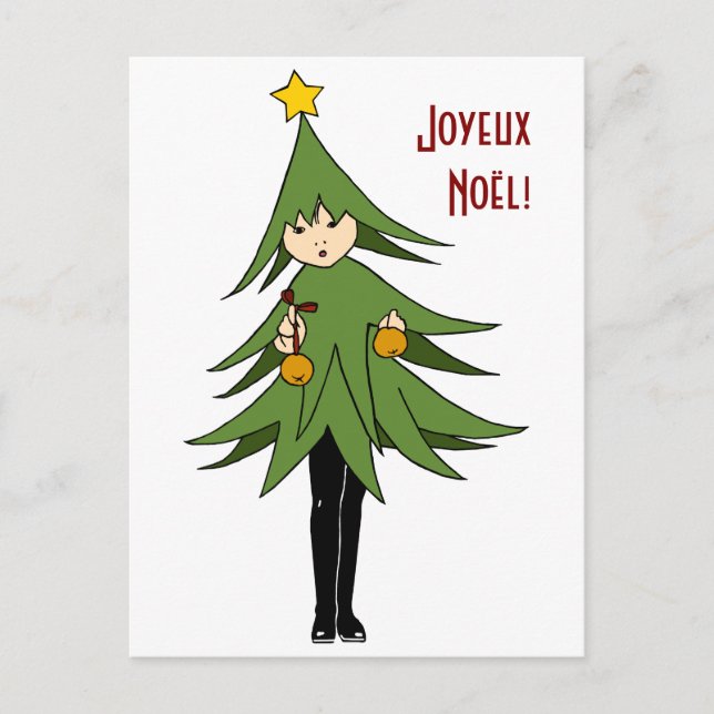 Sapinette/Little Julgran vycard Vykort (Framsida)