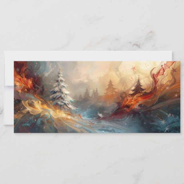 Sapins enneigés éclats de peintures  (Framsida)