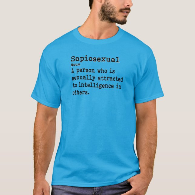 Sapiosexuellt: baskraven Nacke T T Shirt (Framsida)