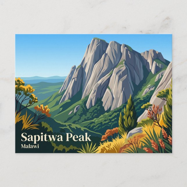 Sapitwa Peak Malawi Vykort (Framsida)