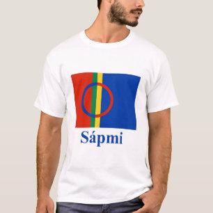 Sapmi flagga med namn i Saami Tröja