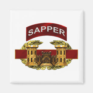 Sapperflik med stridingenjöremblem magnet