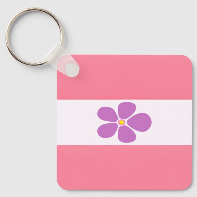 Sapphic Pride Flagga - Färgrik Sapphic Flagga Nyckelring (Framsida)