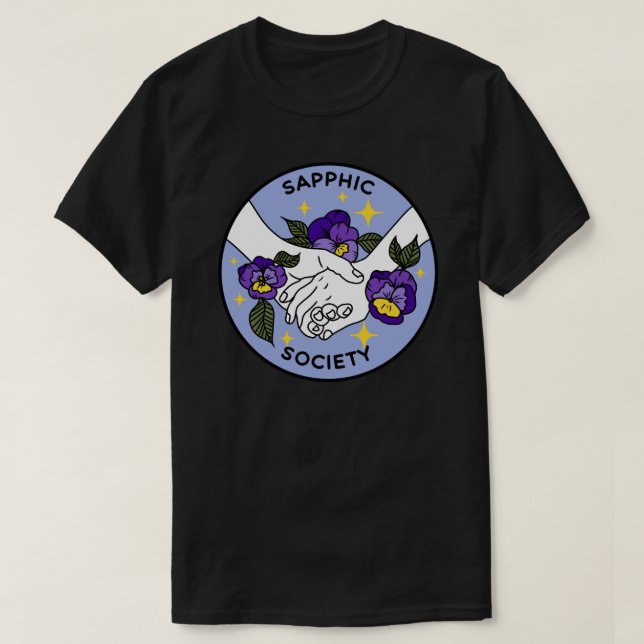 Sapphic Society Sticker T Shirt (Design framsida)