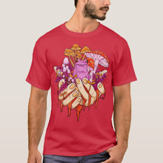 Sapphic Toadstool Frog Handful Mushroom T Shirt