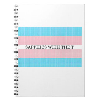 Sapphics med T 4.0-anteckningsboken Anteckningsbok