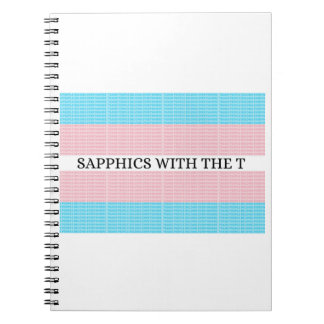 Sapphics med T 4.0-anteckningsboken Anteckningsbok