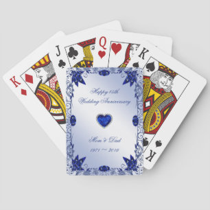 Sapphire 45:e Bröllop-årsdagen Casinokort