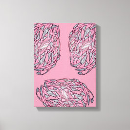 Sapphire and Ruby Abstract Sea Creatures Canvastryck